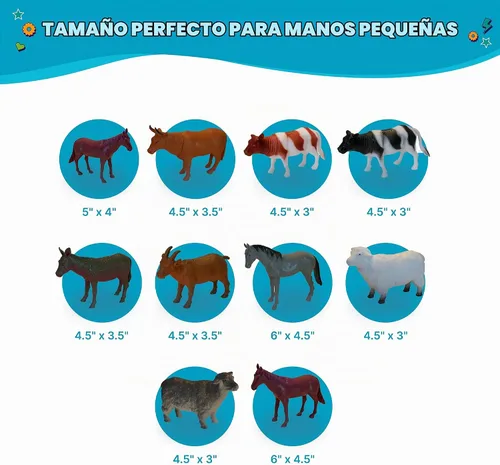 Vista 4 de Get Ready Kids Juego de animales de granja, multicolor, 5 a 6 pulgadas (870)
