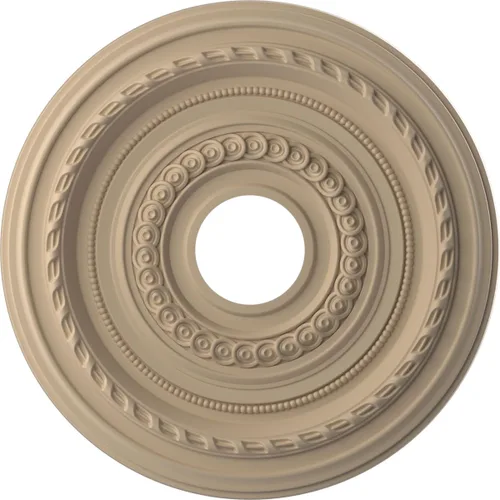 Vista 45 de Ekena Millwork CMP10CO Cole Medallón de techo de PVC termoformado (se adapta a toldos de hasta 4 1/4"), 10 "OD x 3 1/2" ID x 3/4" P