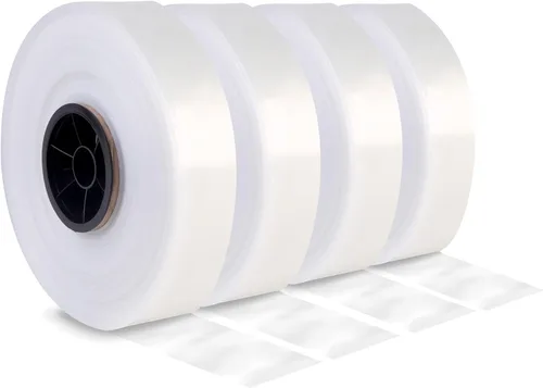 Vista 20 de 8NET - Rollo de plástico transparente de 4 mil, 2 pulgadas x 1075 pies, resina de LDPE segura para alimentos, ideal para embalaje, almacenamiento e