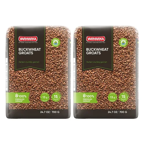 Vista 8 de Yarmarka Granja Rosted Grano de trigo sarraceno, 24.69 oz/1.54 libras, sin OMG, Kosher, apto para dieta (paquete de 2)