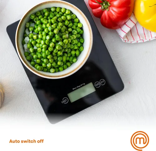 Vista 5 de MasterChef Báscula digital de alimentos gramos y onzas para cocina, báscula portátil de peso de alimentos con pantalla LCD para hornear y cocinar