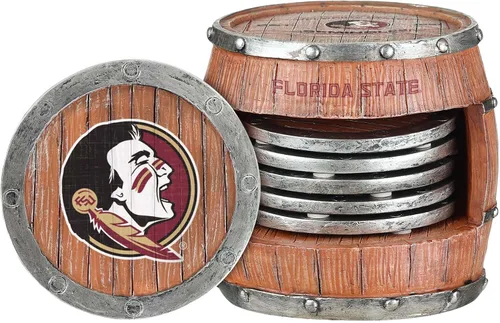 Vista 19 de FOCO NCAA College Team Logo 5-Pack Barril Bebida Bebida Coaster Set