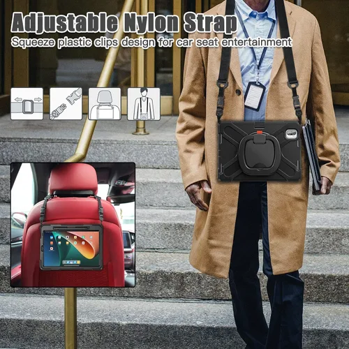 Vista 8 de Funda para Xiaomi Pad 5 / Pad 5 Pro con soporte para bolígrafo de 11.0 pulgadas 2021, funda protectora resistente a prueba de golpes con soporte