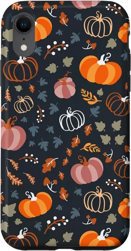Vista 24 de Funda para iPhone 14 Pro Max Otoño Hojas Caídas Calabaza Cosecha de Especias Feliz Oto