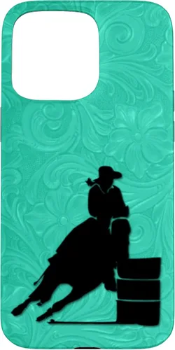 Vista 30 de iPhone 11 Barril Carreras Caballo En Turquesa Floral Estuche De Herramientas