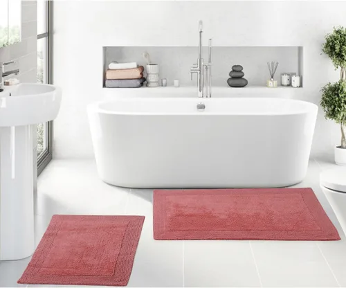 Vista 69 de Home Weavers Luxury Collection 100% Cotton Reversible Bathroom Rugs Set, Washable Rug, Soft Cotton Extra Soft and Absorbent Bath Rug, Kitchen Mat, 2