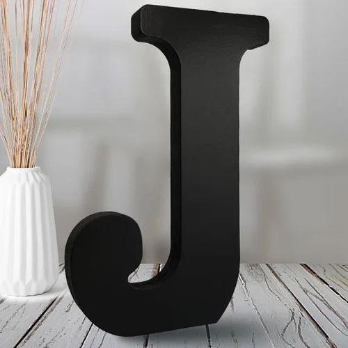 Vista 31 de AOCEAN Letras de madera negra de 8 pulgadas, letras de madera sin terminar para decoración de Halloween, letras decorativas de pie, decoración