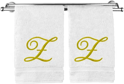 Vista 228 de Toalla de mano con monograma, regalo personalizado, 16 x 30 pulgadas, extra absorbente, 100% algodón turco, acabado de rizo suave, para baño, cocina