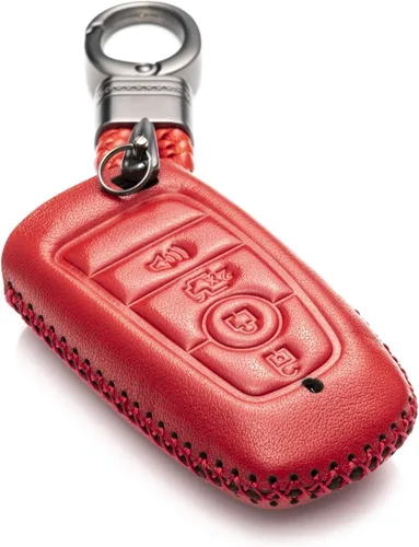Vista 10 de Vitodeco Funda protectora de cuero para llavero inteligente compatible con Ford (modelos 2018 - 2026), 4 botones, color negro