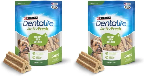 Vista 11 de DentaLife ActivFresh - Paquete de 2 masticables para perros pequeños, masticables dentales para refrescar el aliento, sabor a pollo, 13.5 onzas cada