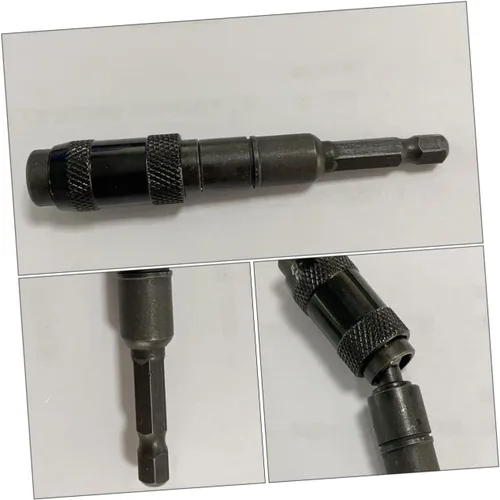 Vista 7 de TEHAUX Soporte de punta de poste magnético universal para broca de broca, soporte magnético para brocas, eje de extensión de broca, acero cromado