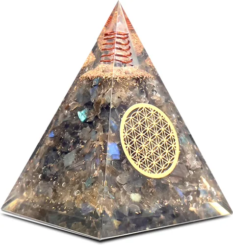 Vista 14 de Pirámide de orgón del Éxito – Pirámide de orgonita de 7 Chakras para sanación, meditación, alivio del estrés, energía positiva y equilibrio