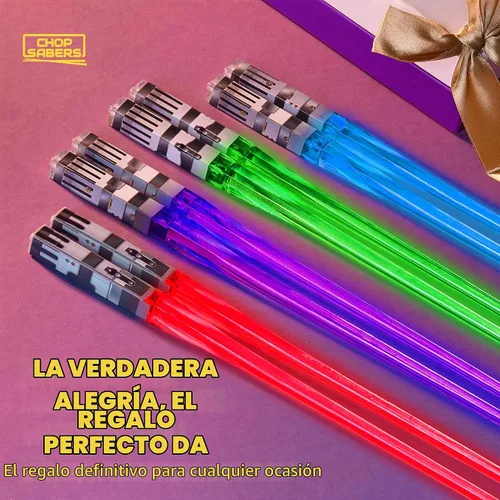 Vista 6 de Palillos Chop Sabers Light Up Lightsaber, 4 pares