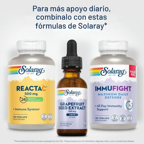 Vista 6 de SOLARAY Gotas de extracto de semilla de pomelo de 100 mg - Suplemento de apoyo para el bienestar - Prácticas gotas líquidas, verificado por