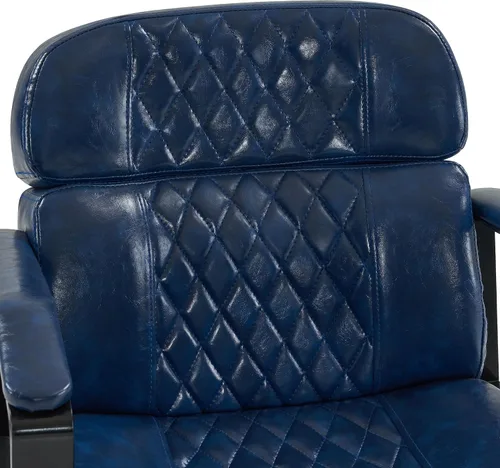 Vista 9 de BarberPub Silla clásica de peluquería, bomba hidráulica de 440 libras, silla reclinable manual para estilista, hogar y salón de belleza, barbería