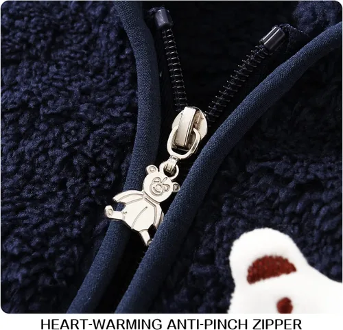 Vista 4 de Chaqueta de forro polar para bebé, ropa de vino para niña, abrigo para niños pequeños