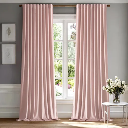 Vista 38 de MIULEE Cortinas de terciopelo de 84 pulgadas de largo, juego de 2 paneles para dormitorio, con pestaña trasera plisada, de lujo, aislamiento