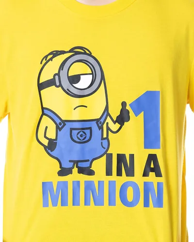 Vista 2 de INTIMO Despicable Me Minions 1 In A Minion - Pijama raglán para dormir para hombre