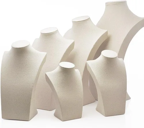 Vista 3 de Oirlv - Soporte organizador de joyas 3D para collar de lino
