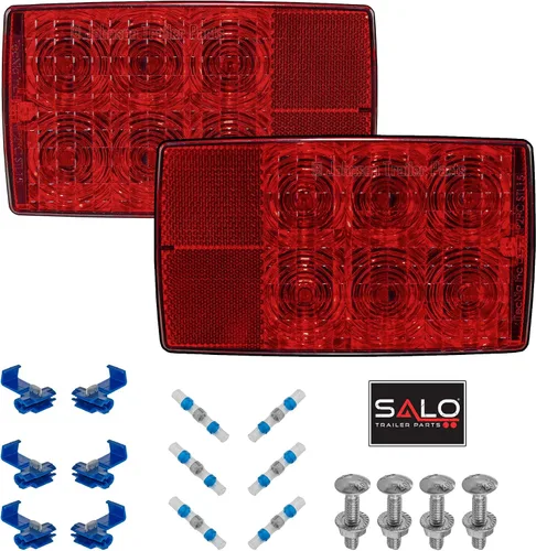 Vista 3 de Luces LED sumergibles para caja Kits de luces para remolque de barco Ideal para caravanas y remolques (caja de 4 pulgadas)