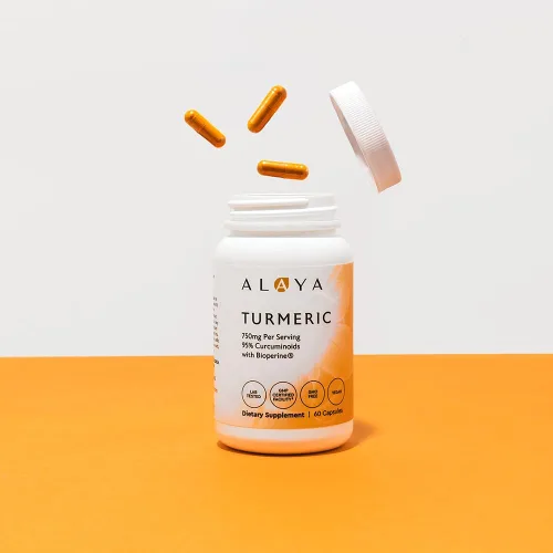 Vista 5 de Alaya Naturals Suplemento de curcumina de cúrcuma con BioPerine – 750 mg por porción, 95% extracto de curcumina cápsulas de cúrcuma para comodidad