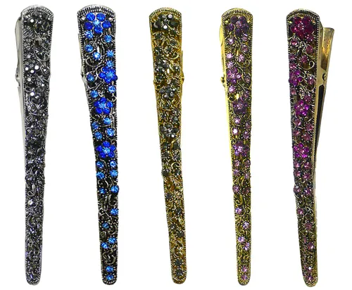 Vista 16 de NM110-2-6d1 - Juego de 6 pinzas de metal resistentes para el cabello para mujeres y niñas