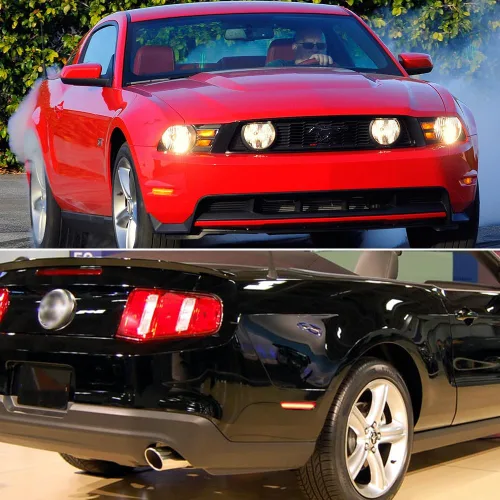 Vista 5 de Para Ford Mustang 2010, 2011, 2012, 2013, 2014 Luces de Marcador Lateral de Parachoques Delantero y Trasero, Luces LED Ámbar y Rojas, 4 piezas