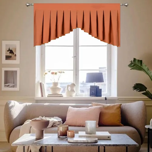 Vista 33 de Cenefas para Sala de Estar Amarillo Brillante Opacas con Bolsillo para Barra Cenefas para Ventanas, Paquete de 1 (Amarillo Brillante 39" An x 20" L)