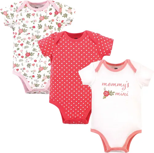 Vista 32 de Hudson Baby baby-girls Cotton Bodysuits 3-pack