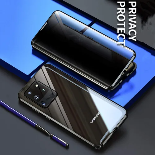 Vista 6 de Funda antiespía compatible con Galaxy S20 Ultra Magnética, absorción magnética de doble cara, protector de pantalla de privacidad para Samsung