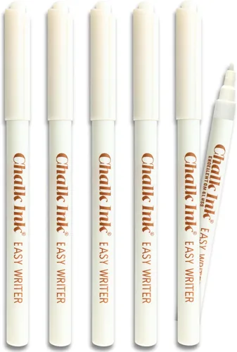 Vista 9 de Chalk Ink Easy Writer - Marcadores de tiza de punta fina blanca