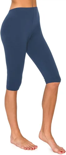 Vista 63 de Leggings Depot NCL27 pantalones capri para yoga de algodón premium suave Negro