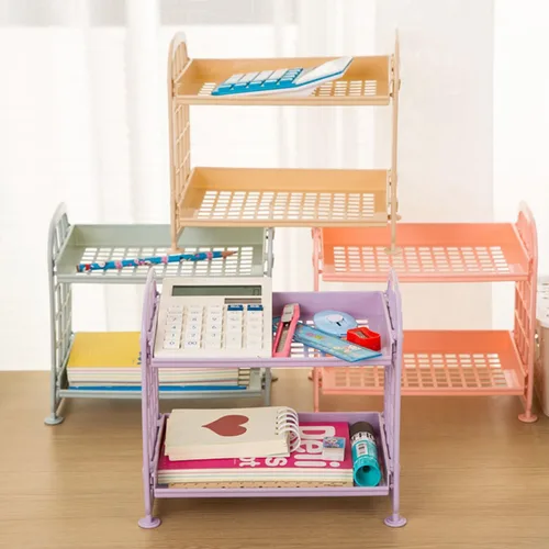 Vista 3 de COLLBATH Estante de almacenamiento de plástico para baño, organizador de encimera para cocina y sala de estar, diseño de fácil instalación, estante