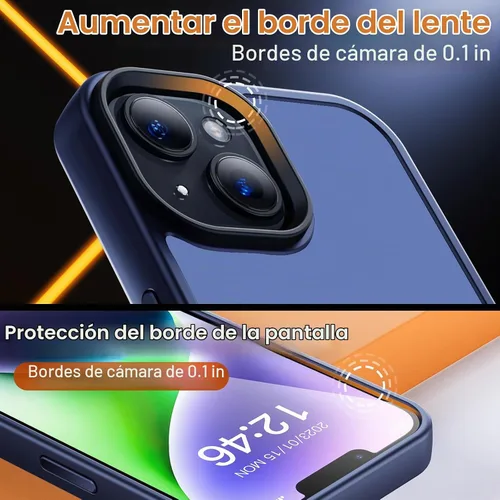 Vista 4 de Yriklso - Funda para iPhone 13/14, absorción de golpes, color azul Azul helado