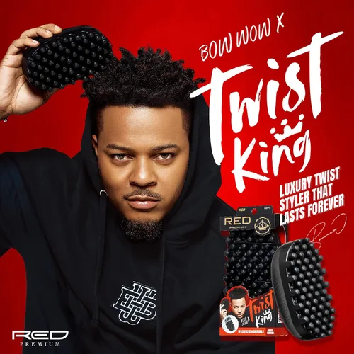 Vista 5 de RED by Kiss BowWow Twist King - Peine de estilor de lujo premium para trenzar y rizar, duradero y lavable, alternativa a la esponja para barberos