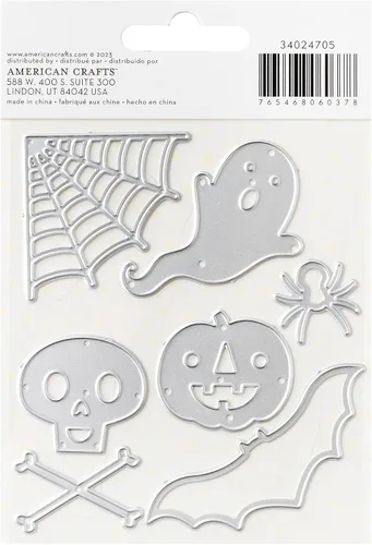 Vista 2 de American Crafts Troqueles de metal Happy Halloween, 6 piezas, troquelado