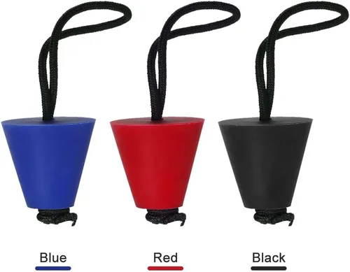Vista 5 de LIXADA El mejor kit de tapón universal para kayak, kit de tapones de drenaje de canoa con orificios de drenaje de canoa, paquete de 4/6/8 Negro X 4