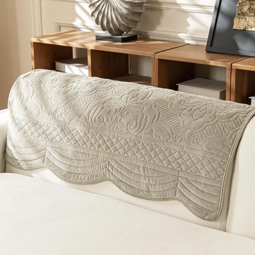 Vista 14 de Fundas para Reposabrazos de Sofá, Fundas de Felpa de Terciopelo Vintage para Sofá, Fundas Antideslizantes para Sillón y Sofá, Almohadillas