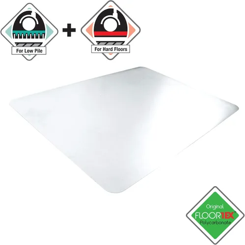 Vista 3 de Floortex® Cleartex® Unomat - Tapete rectangular antideslizante para silla para suelos duros y azulejos de alfombra - 35 x 47 pulgadas