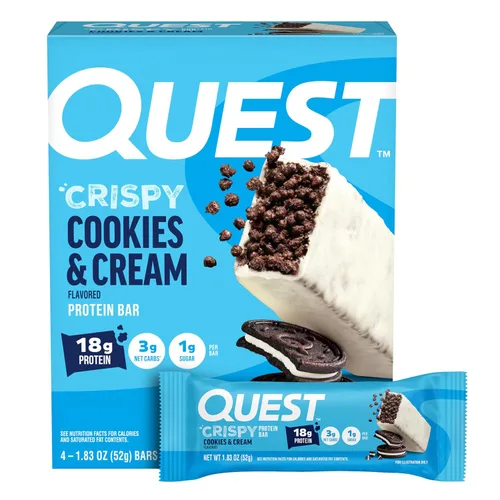 Vista 15 de Quest Nutrition - Barra de proteína crujiente para pastel de cumpleaños, 0.67 onzas de proteína, 0.04 oz de azúcar, 0.07 oz de carbohidratos netos