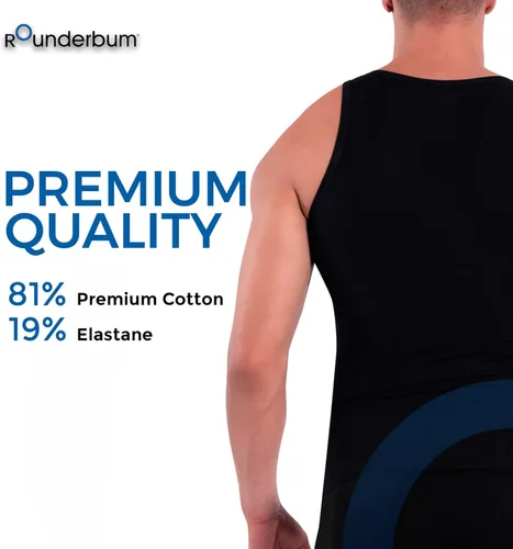 Vista 4 de Rounderbum Ropa interior para hombre Camiseta muscular acolchada para hombres Ropa interior Shapewear - Under Clothing Muscle Shirts para Hombre