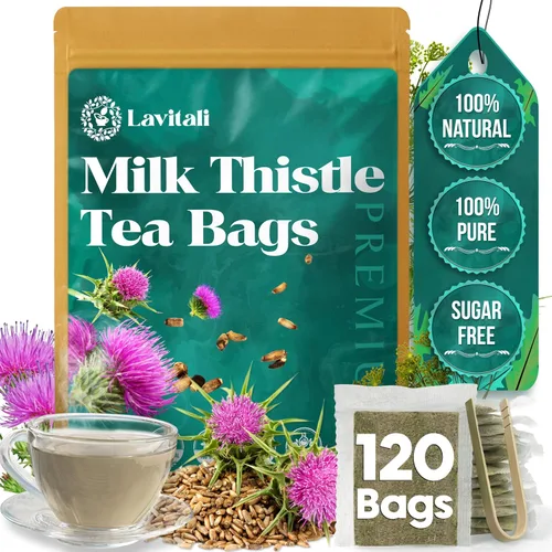 Vista 41 de Lavitali, Bolsas de té de raíz de bardana 60 bolsas, té de hierbas 100% puro Sin cafeína, bolsa de filtro ecológica rica en antioxidantes
