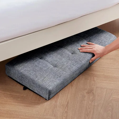Vista 5 de Ornavo Home Banco otomano de almacenamiento grande de 30 pulgadas con patas Gris