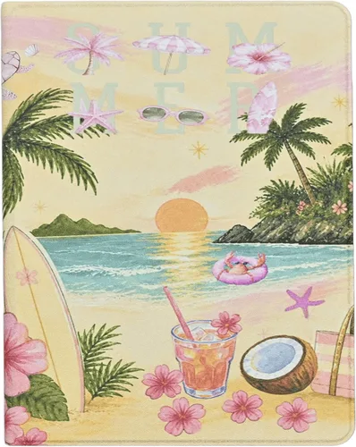 Vista 5 de Funda giratoria para iPad de 9ª/8ª/7ª generación de 10.2 pulgadas (2021/2020/2019), color rosa Funda giratoria de piel sintética de 360 grados