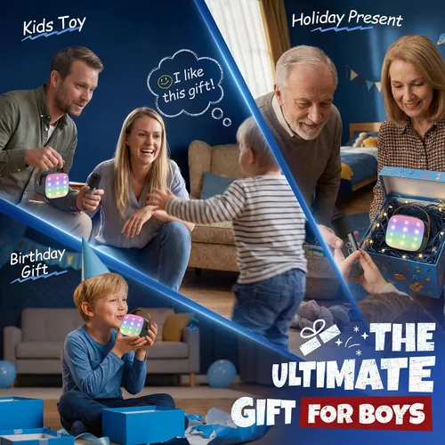 Vista 2 de YLL Máquina de karaoke para niños y adultos, regalos de cumpleaños para Negro