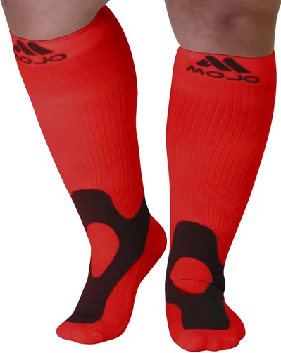 Vista 10 de Mojo A601R - Calcetines de compresión médica para mujeres y hombres, 20-30 mmHg, hasta la rodilla para dolor y circulación de venas, A601R
