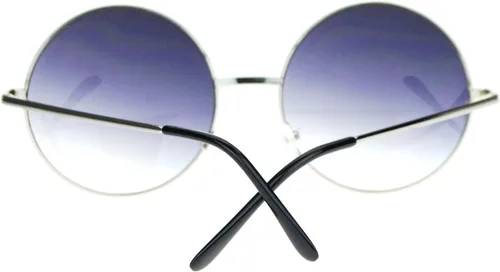 Vista 24 de Hippie Groovy Gradient Oversize Anteojos de sol redondos Lennon grandes