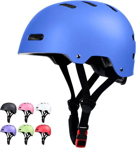 Vista 15 de Casco de patineta y bicicleta para adultos, mujeres, hombres, jóvenes y niños (2-3-5-8-14+ años, niños y niñas) - Casco ajustable multideporte