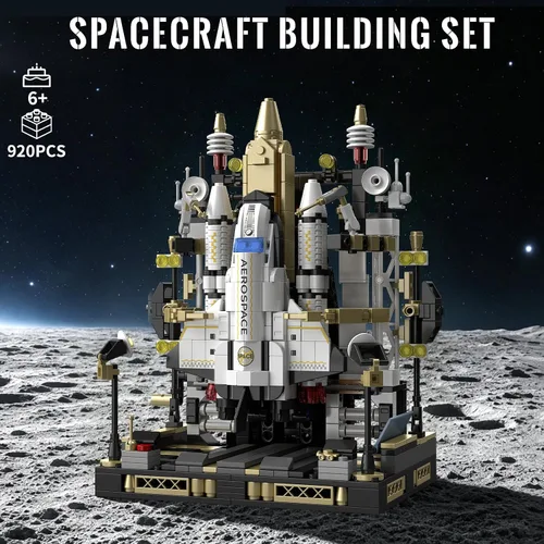 Vista 2 de Space Shuttle Launch Model Building Block Set for Boys Age 8-12