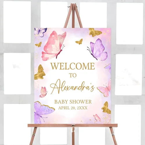Vista 7 de Señal de bienvenida de animales para baby shower, letrero de baby shower de rey león)*